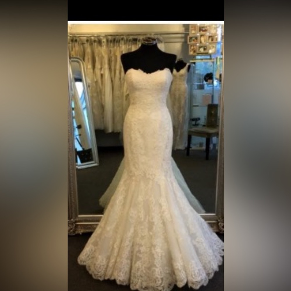 Wedding Dress, Enzoani, Dakota, size 0, original length, ivory